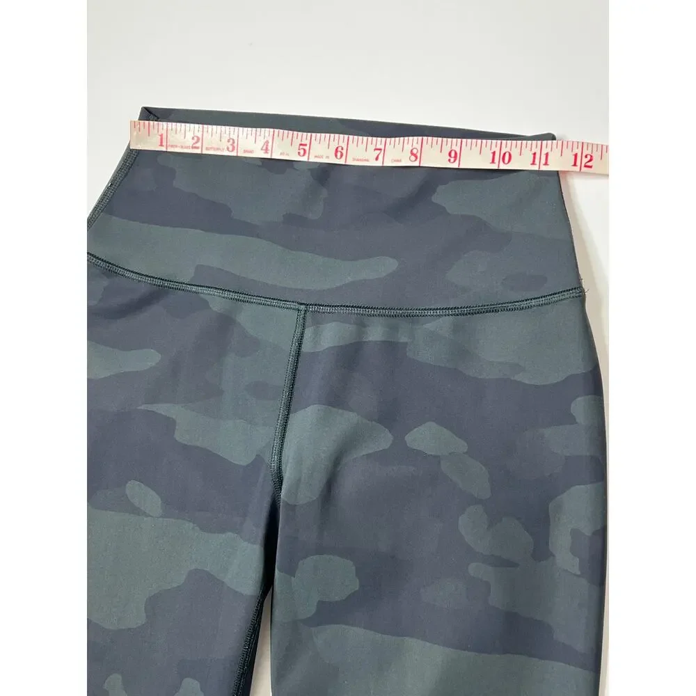 Alo Yoga Small Vapor Leggings Black Camo High Waist Full Length
